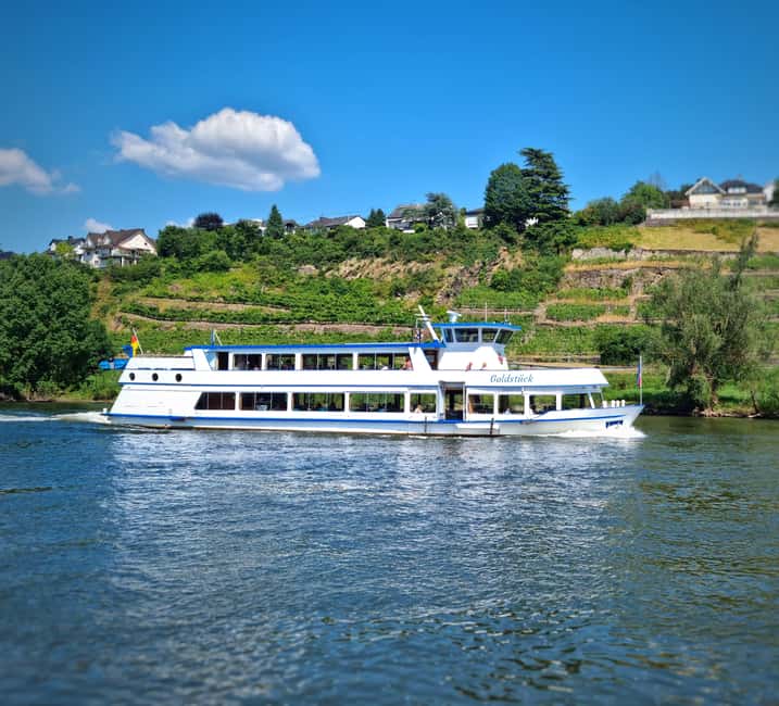 2-River Day-trip by boat to Koblenz and return from Alken - Moselle River Views: Vineyards, Castles, and the Work of the Locks