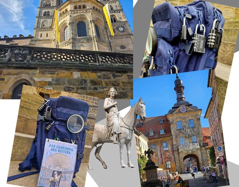 Bamberg: Outdoor escape game with puzzle backpack - Your puzzle backpack: 13 puzzles and 6 lock picks, all haptic