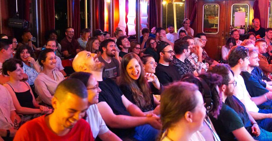 Berlin: Eastern European Comedy Special Ticket and Free Shot - The show format: what a 2-hour English comedy night feels like