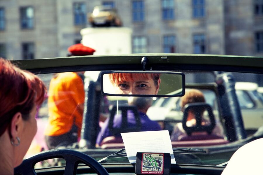 Berlin: The Wall Ride Guided Trabi Tour - Hearing the story: live guide, radio commentary, and sound reality