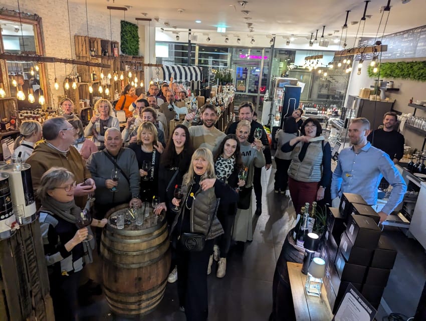 Cologne: Black wine tasting with secret station - Haus der Manufakturen - Snacks, Water, and the Small Lessons That Make You Taste Better
