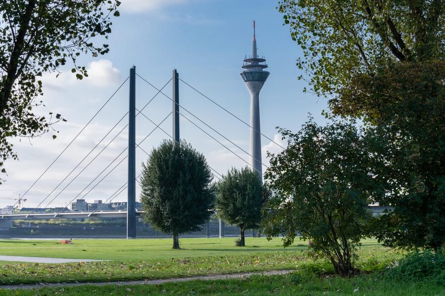 Düsseldorf: Rhine Tower Adult Entry - What you’ll actually see: Media Harbour, Hofgarten, Königsallee, and the Rhine