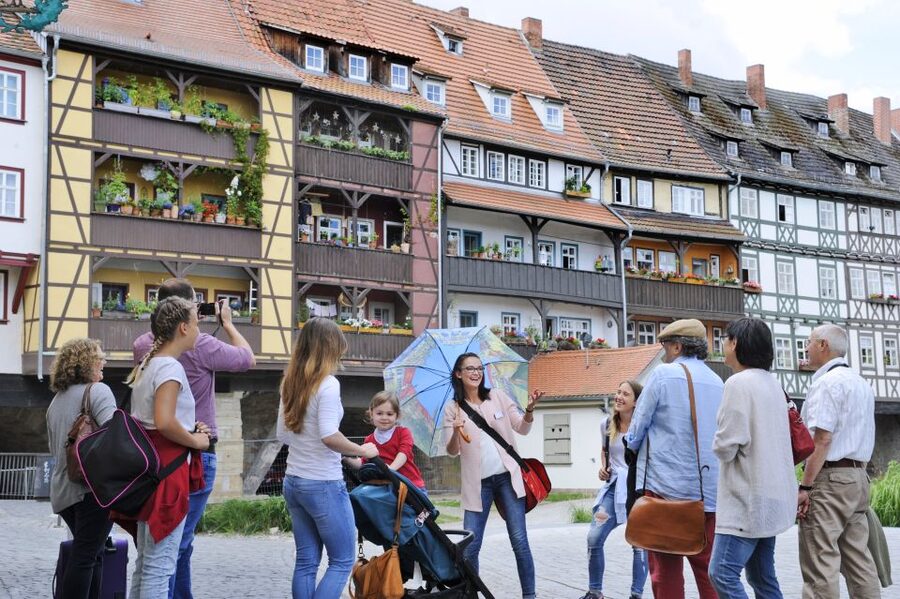 Erfurt: Old Town Guided Walking Tour - Merchants’ Bridge and Krämerbrücke: the walk where trade turns into architecture
