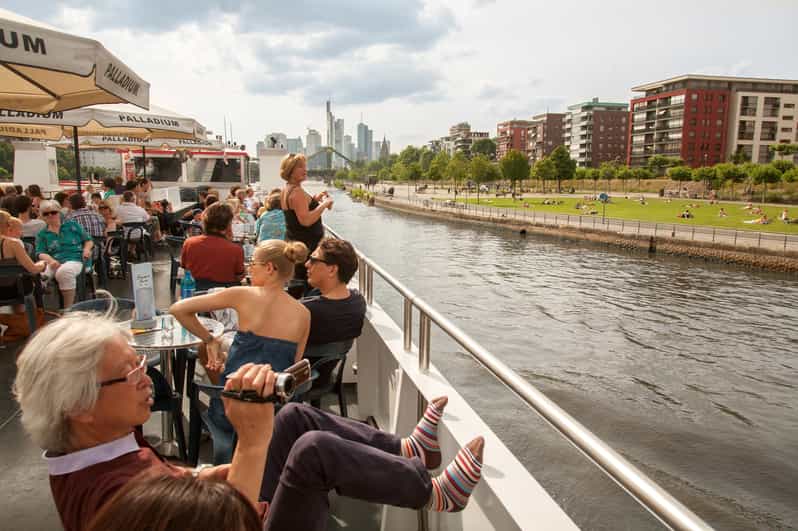 Frankfurt: 1-Hour Panorama Boat Cruise on the river Main - What You Actually See, Cathedral, Bridges, and the Frankfurt Skyline