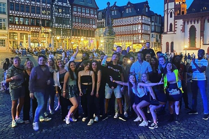 Frankfurt Night PubCrawl: 4 Venues, Welcome Shots + Club Entry - Walking Frankfurt at night: easy sightseeing, no pressure