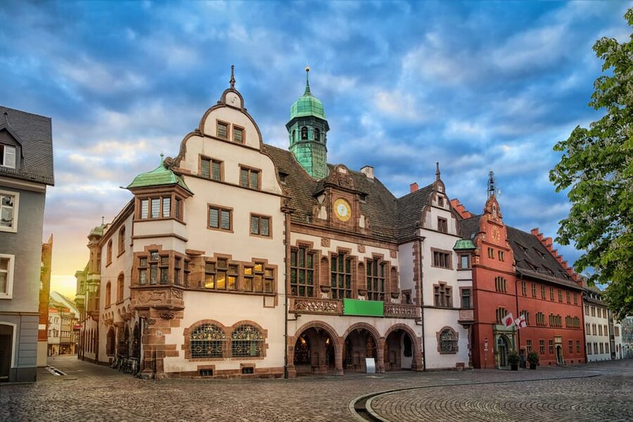 Freiburg: Exciting City Tour with sightseeing and history - Rathausplatz and the Old Town Hall, where the city takes shape