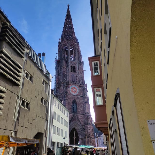 Freiburg im Breisgau: old town privat walking tour Italian - Münsterplatz and Freiburger Münster: Gothic design you can actually see
