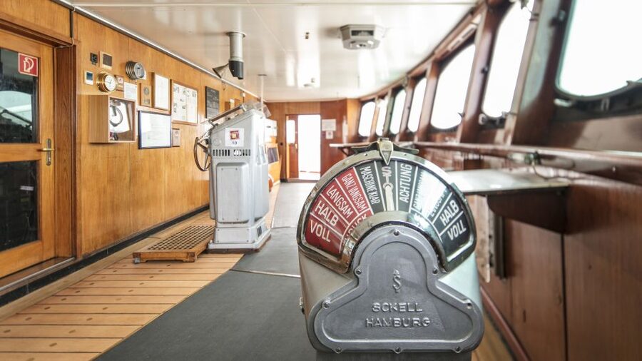 Hamburg: Entrance to the Museum Ship Cap San Diego - Bridge to Lookout: The View That Explains Ship Life