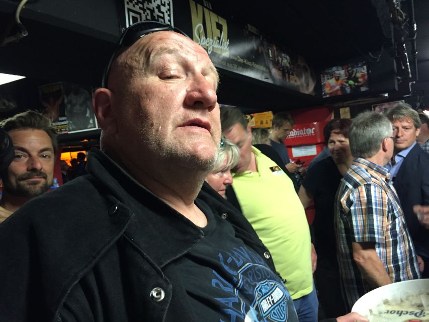 Hamburg: Original Kiez Tour in German with Eddy Kante - The Olivia Jones Bar liqueur stop, plus how to use it
