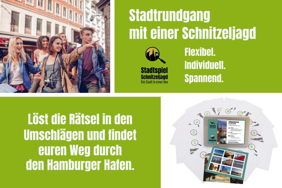 Hamburg: Scavenger Hunt Self-Guided Tour around the port - The real itinerary in plain language: the 16-quest route through famous port zones