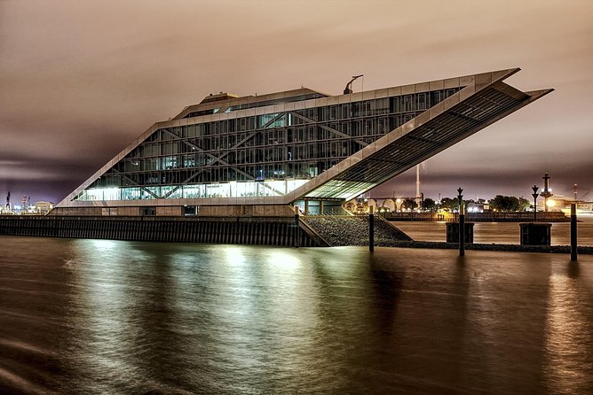 Lights tour through the port of Hamburg and to the historic warehouse district - What you see: Speicherstadt illuminated, lit bridges, and the Port of Hamburg at night