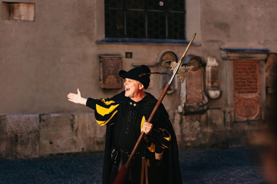 Munich: Middle Ages Tour with Night Watchman - St. Peter’s Church stops: incense, remains, and what people felt